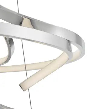 Beijing LED adjustable Round Chandelier // Chrome  Warm Home View