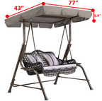 Patio Garden Swing Canopy Replacement - Polyester, 1-Pc  Warm Home View