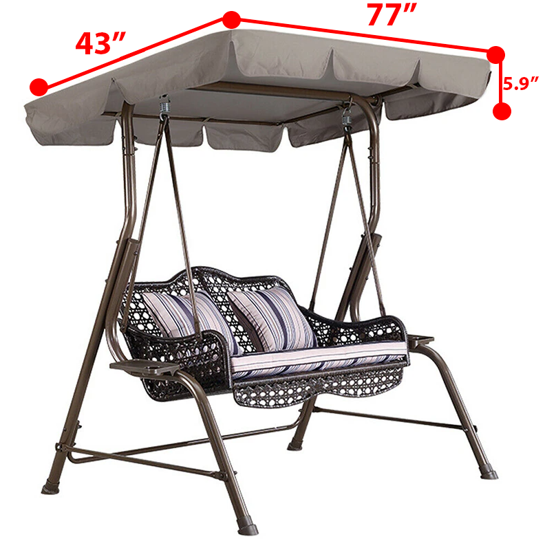 Patio Garden Swing Canopy Replacement - Polyester, 1-Pc  Warm Home View