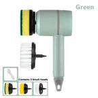 Electric Cleaning Brush 3 Brush Heads Cleaner Multifunctional  Warm Home View