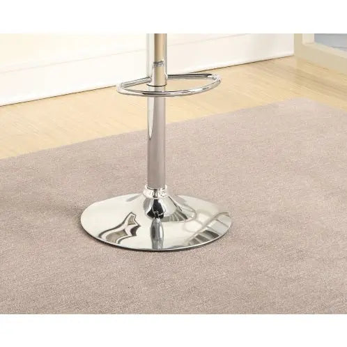 Set of 2 Modern Brown Faux Leather Adjustable Swivel Stools with Chrome Base  Warm Home View