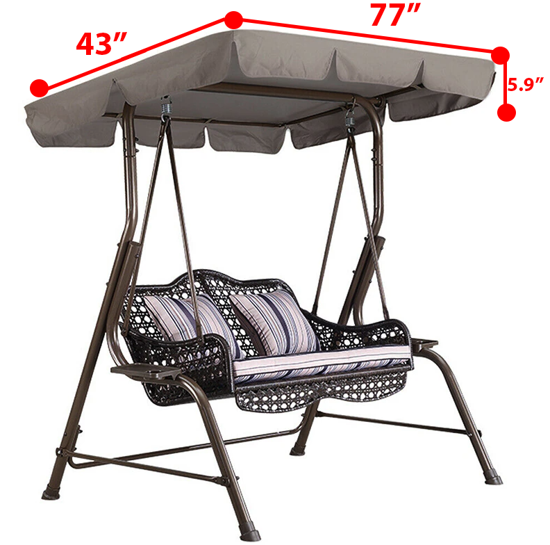 Patio Garden Swing Canopy Replacement - Polyester, 1-Pc  Warm Home View