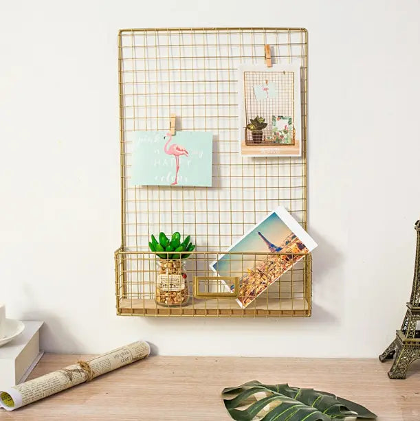 Nordic Style Iron Shelving Unit and Wall Decor  Warm Home View