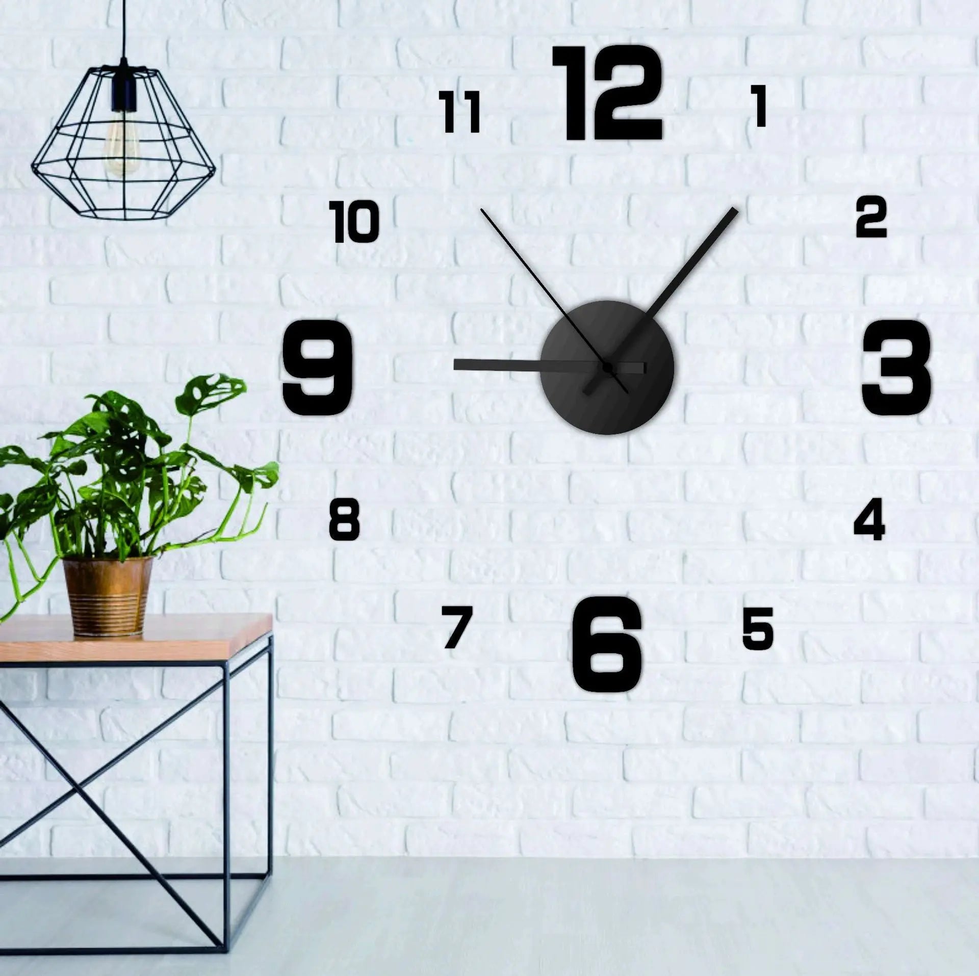 Modern Creative Quartz Wall Clock for Living Room  Warm Home View