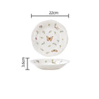 Vintage Dragonfly Butterfly Ceramic Dinnerware Set  Warm Home View