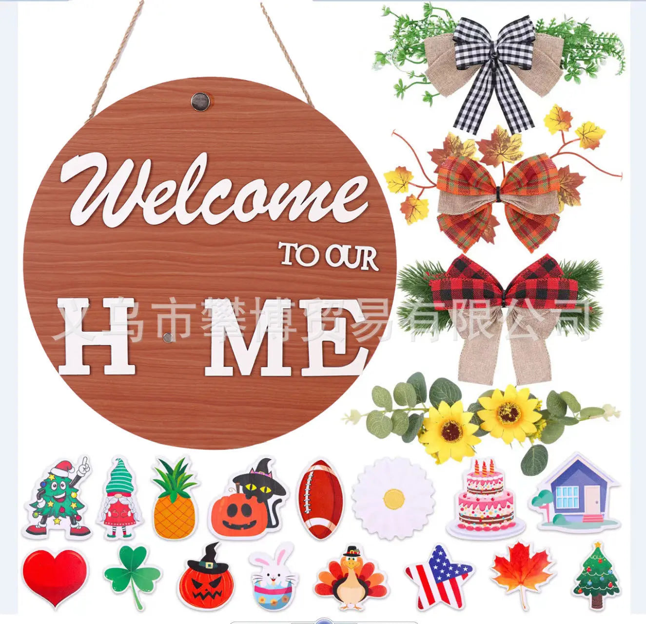 Wooden Welcome Wall Decor for Home and Door  Warm Home View
