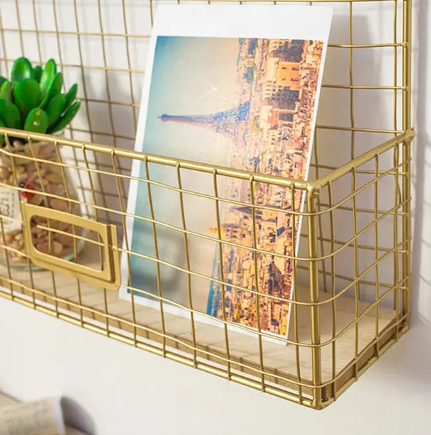Nordic Style Iron Shelving Unit and Wall Decor  Warm Home View