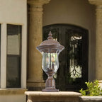 Vintage Outdoor Light Pole Lights - Bronze Aluminum, 1-Piece  Warm Home View
