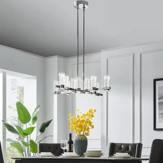Victory 12 Light Chandelier //  Chrome  Warm Home View