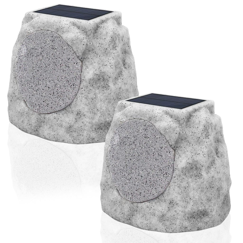 Outdoor Rock Bluetooth Speakers - Grey PE, 2-Pack  Warm Home View