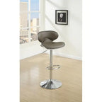 Adjustable Brown Faux Leather Bar Stools 2-Piece  Warm Home View