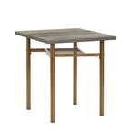 Antique Bronze Square Dining Set Wood/Metal 3-Piece  Warm Home View