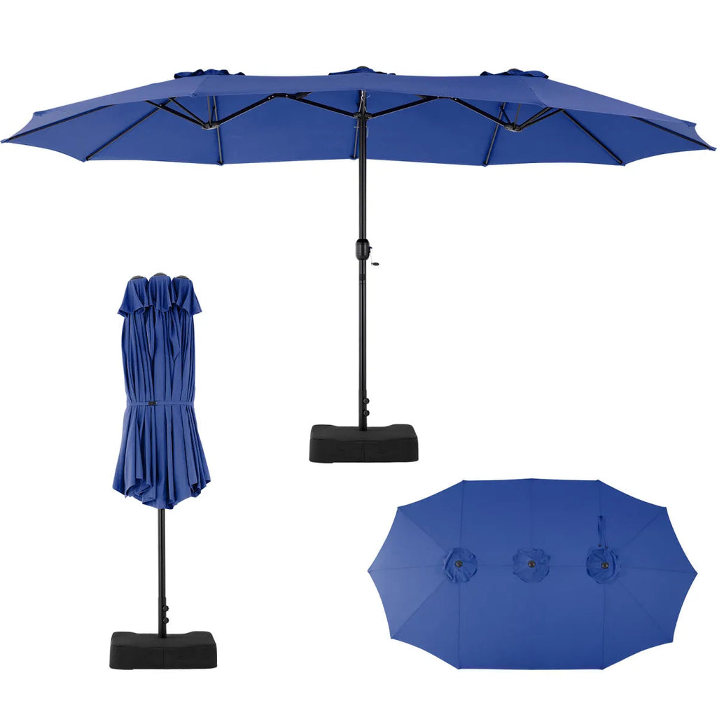 Large Outdoor Patio Umbrella - Polyester, 3-Piece Set  Warm Home View