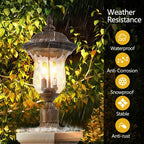 Vintage Outdoor Light Pole Lights - Bronze Aluminum, 1-Piece  Warm Home View