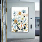 HD Watercolor Floral Botanical Canvas Wall Art Prints  Warm Home View