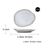 Ceramic Irregular Dinnerware Set with Bowls and Plates  Warm Home View