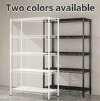 Wire Shelving Metal Storage Rack Adjustable Shelves, Standing Storage Shelf Units For Laundry Bathroom Kitchen Pantry ClosetWhite, 42L X 18W X 71H  Warm Home View