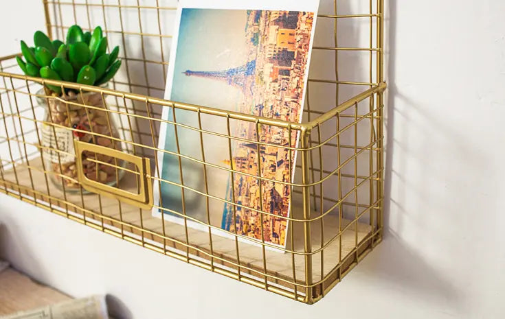Nordic Style Iron Shelving Unit and Wall Decor  Warm Home View