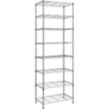 REGILLER 8-Wire Shelving Metal Storage Rack Adjustable ShelvesStanding Storage Shelf Units for Laundry Bathroom Kitchen Pantry Closet(Silver13.9" D x 23.9" W x 72.1" H)  Warm Home View
