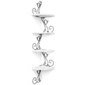 Alsonerbay Floating Corner Wood Shelves 4 Tier Wall Mounted Rustic Storage Shelf Cat Shaped Shelving for Wall Solid Wooden Decor for Living Room Bedroom Kitchen Bathroom Office White  Warm Home View