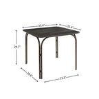 Modern Wood Dining Set Antique Bronze 5-Piece  Warm Home View
