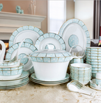 Ceramic Dinnerware Set, European Bone China Dishes  Warm Home View
