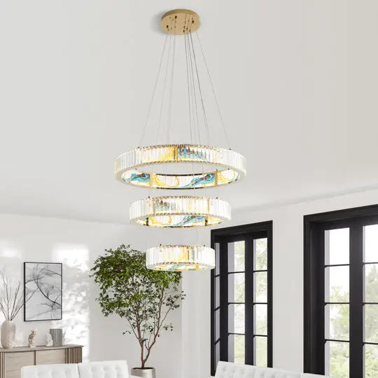 Boeseman's Colorful Chandelier - Three Tiers, Round  Warm Home View