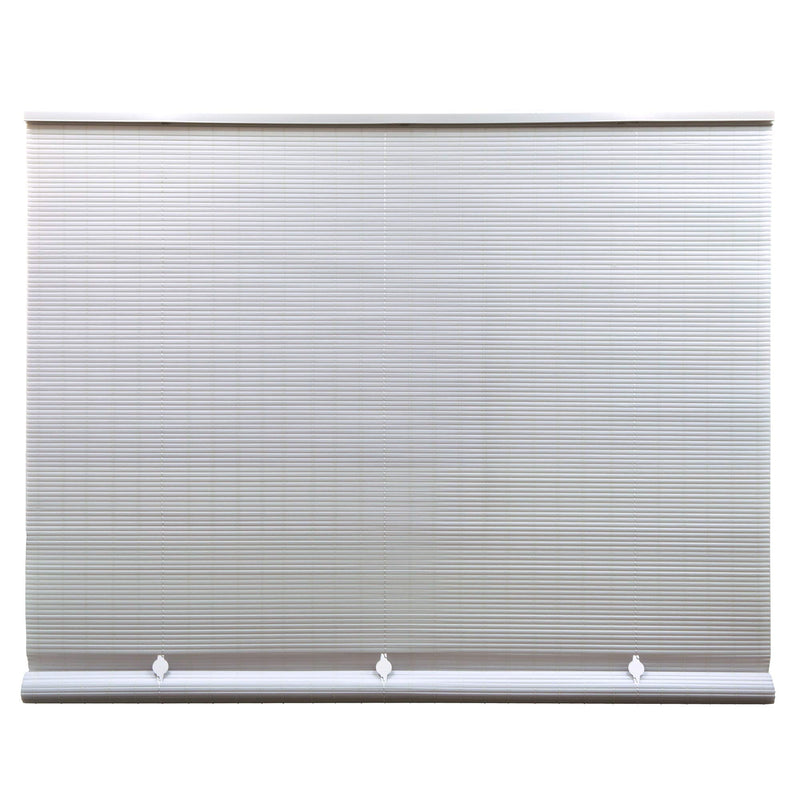Cordless Outdoor Roll Up Shades - White PVC, 1-Piece  Warm Home View