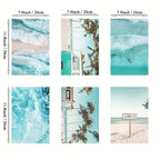 6pcs 7.9x11.8in Decorative Beach Wall Art Set  Warm Home View