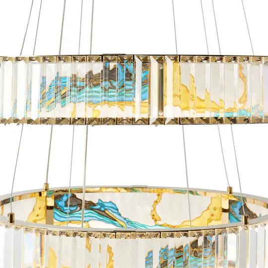 Boeseman's Colorful Chandelier - Three Tiers, Round  Warm Home View