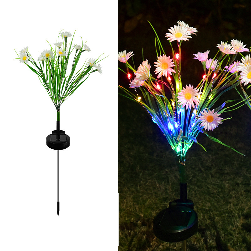 Solar Garden Stake Lights - LED Flower Waterproof, 1-Piece  Warm Home View