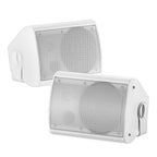 Wired Passive Outdoor Speakers - White ABS, 2-Piece  Warm Home View