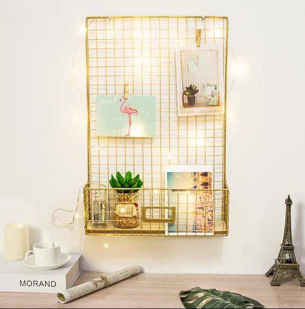 Nordic Style Iron Shelving Unit and Wall Decor  Warm Home View