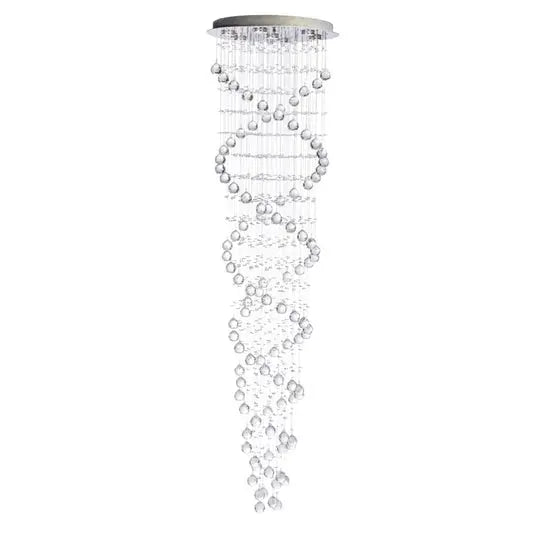 Crystal Chandelier Double Helix// 7 Light, 73" Hanging Length  Warm Home View