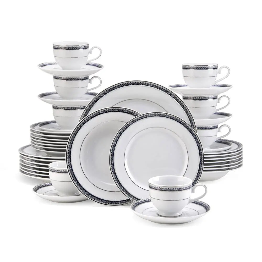 Mikasa Platinum Crown Cobalt 40-Piece Dinnerware Set Service for 8  Warm Home View
