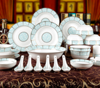 Ceramic Dinnerware Set, European Bone China Dishes  Warm Home View