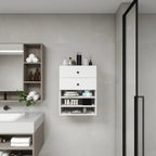 C1 Modular Wooden Closet Organizer System with 2 Drawers 3 Shelves Wall Mount Shelving for Walk in Closet Bedroom Organization Built in Clothes Storage White 23.62''W x 16.04''D x 31.49''H  Warm Home View