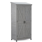 Wooden Outdoor Garden Storage Shed - Cedar Wood, 1-Piece  Warm Home View