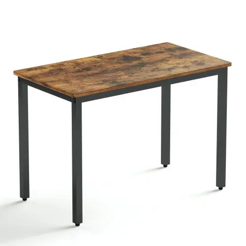 Industrial Style Dining Table Set Rustic Brown 3-Piece  Warm Home View