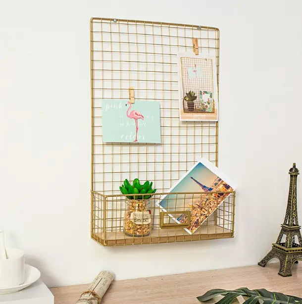 Nordic Style Iron Shelving Unit and Wall Decor  Warm Home View