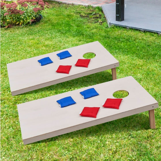 Outdoor Patio Cornhole Game - Acacia Wood, 11-Piece  Warm Home View