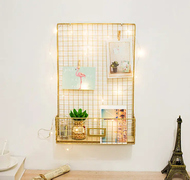 Nordic Style Iron Shelving Unit and Wall Decor  Warm Home View