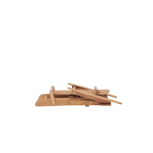 Wooden Outdoor Folding Adirondack Chair Set - Light Brown Hemlock, 2-Piece  Warm Home View