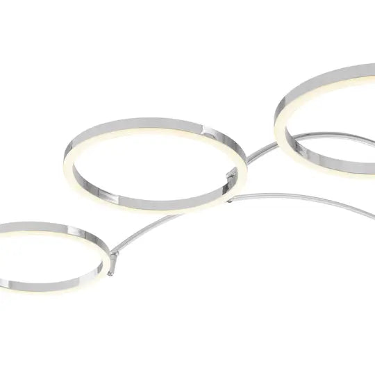 LED Three Ring Hong Kong  Arc Floor lamp // Chrome, Not Dimmable  Warm Home View
