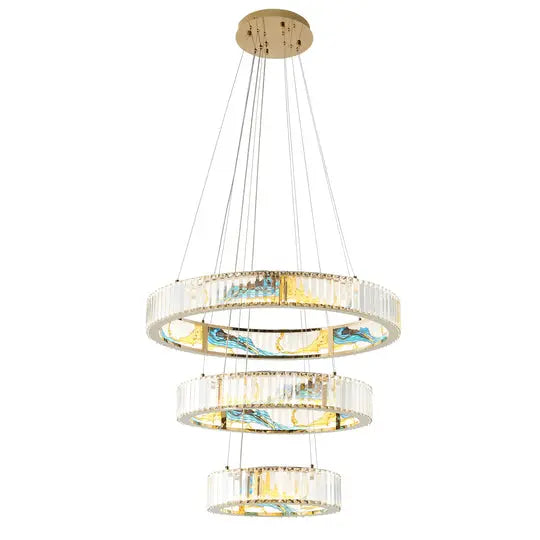 Boeseman's Colorful Chandelier - Three Tiers, Round  Warm Home View