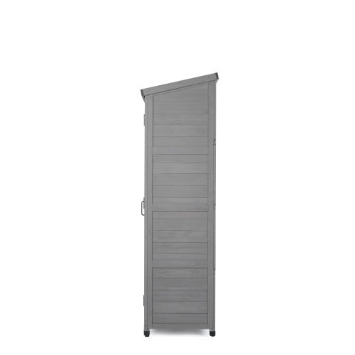 Wooden Outdoor Garden Storage Shed - Cedar Wood, 1-Piece  Warm Home View