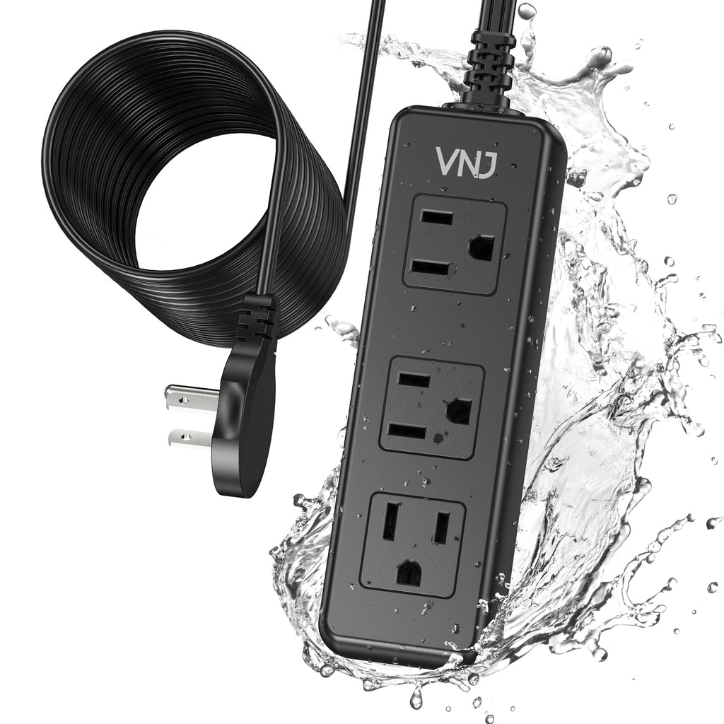 Weatherproof Outdoor Power Strip with Flat Plug Extension Cord - ABS Plastic, 1-Piece  Warm Home View