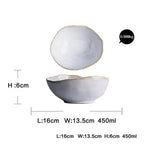 Ceramic Irregular Dinnerware Set with Bowls and Plates  Warm Home View
