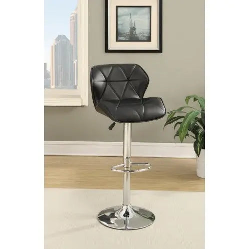Set of 2 Modern Brown Faux Leather Adjustable Swivel Stools with Chrome Base  Warm Home View