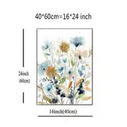 HD Watercolor Floral Botanical Canvas Wall Art Prints  Warm Home View